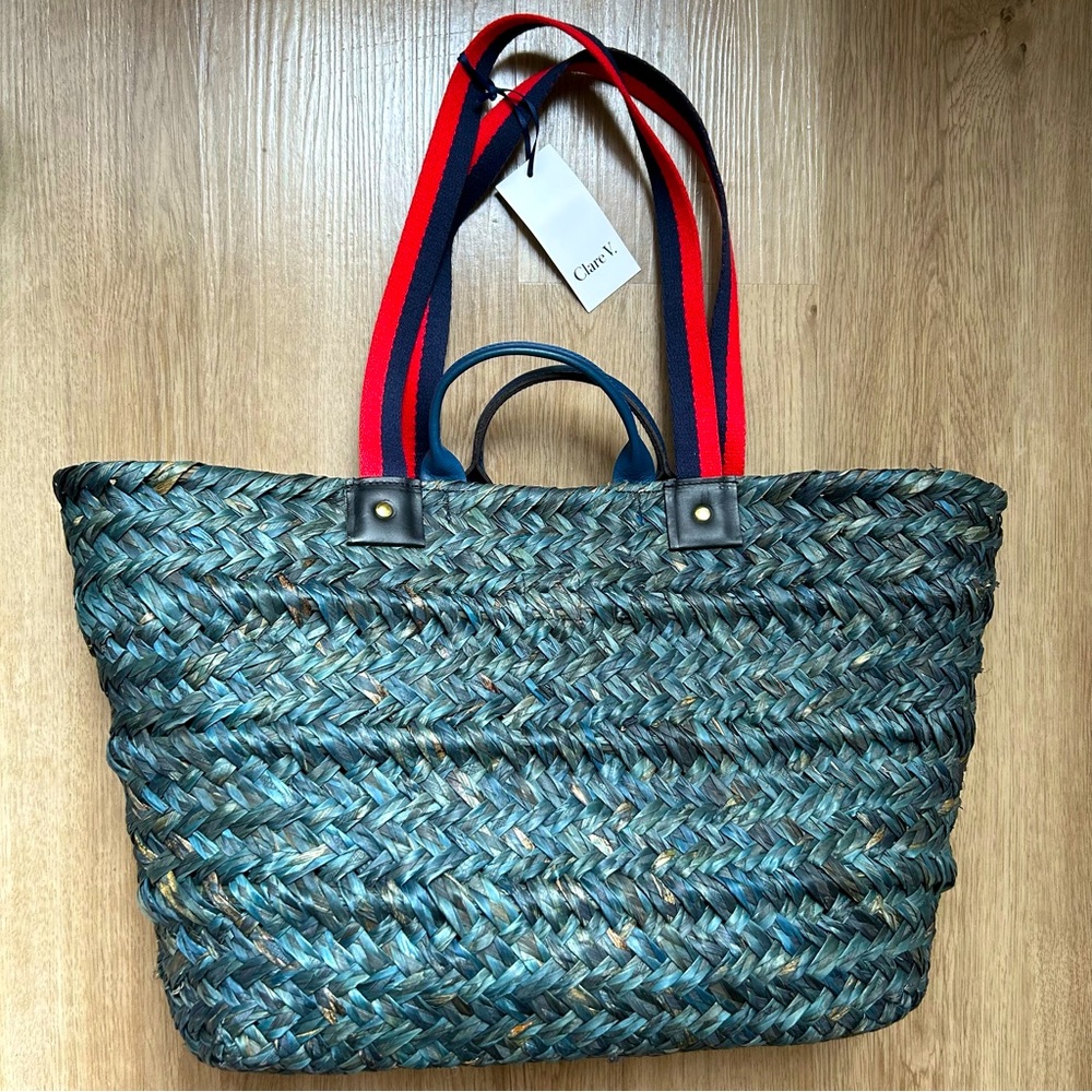 💋 Clare V Raffia Woven Tote Bag